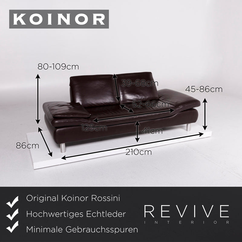 Koinor Rossini Leder Sofa Braun Dunkelbraun Funktion Couch 