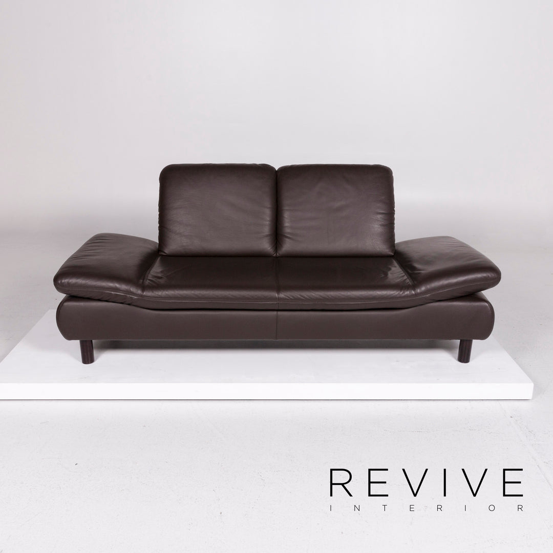 Koinor Rivoli Leder Sofa Braun Dunkelbraun Zweisitzer Funktion Relaxfunktion Couch #11444