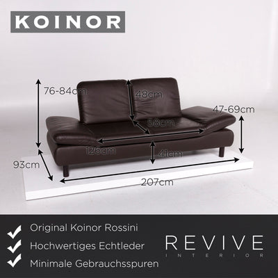 Koinor Rivoli Leder Sofa Braun Dunkelbraun Zweisitzer Funktion Relaxfunktion Couch #11444