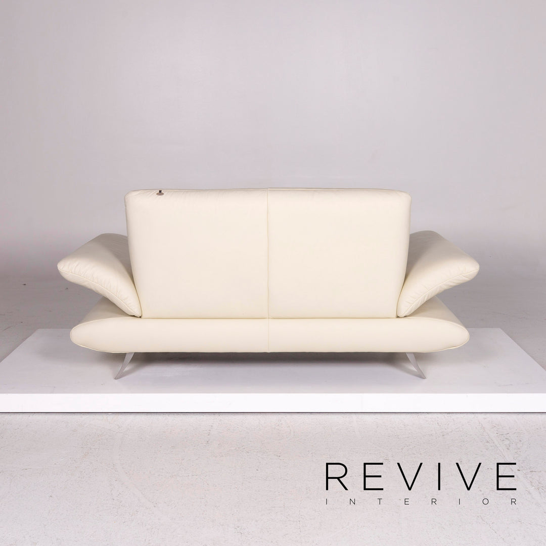 Koinor Rossini Leder Sofa Creme Zweisitzer Couch #12050