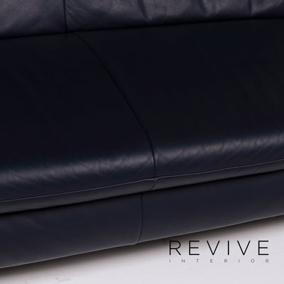 Koinor Rossini Leder Sofa Dunkelblau Dreisitzer #11302
