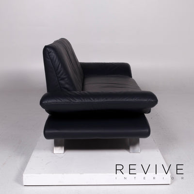 Koinor Rossini Leder Sofa Dunkelblau Dreisitzer #11302