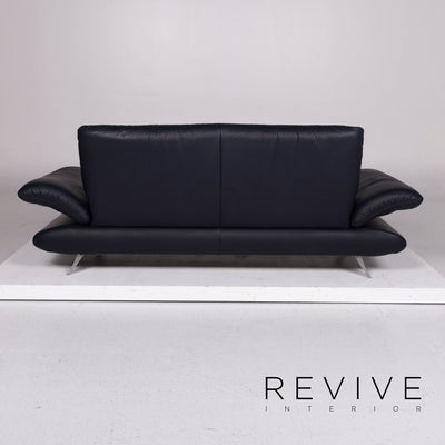 Koinor Rossini Leder Sofa Dunkelblau Dreisitzer #11302