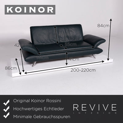 Koinor Rossini Leder Sofa Garnitur Grün Dreisitzer Zweisitzer Sessel #10940
