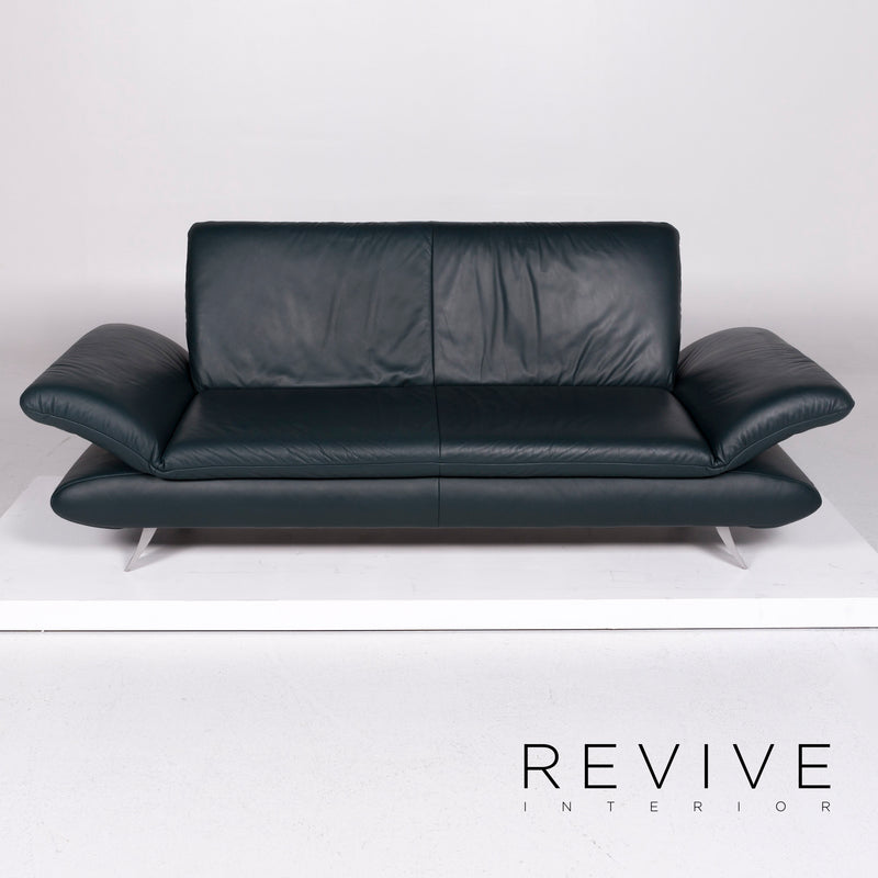 Koinor Rossini Leder Sofa Garnitur Grün Dreisitzer Zweisitzer Sessel 