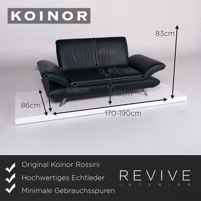 Koinor Rossini Leder Sofa Garnitur Grün Dreisitzer Zweisitzer Sessel #10940
