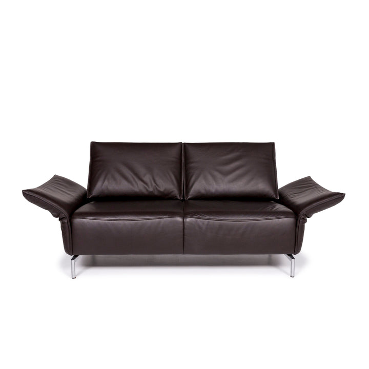 Koinor Vanda Leder Sofa Braun Zweisitzer Funktion Couch #11291