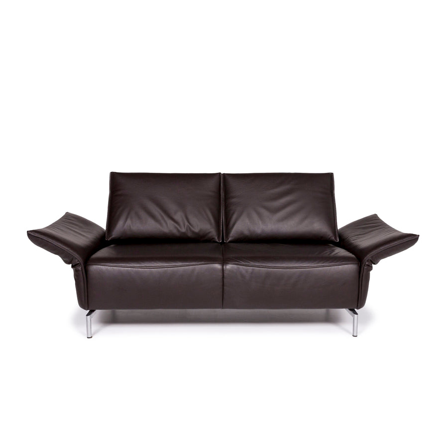 Koinor Vanda Leder Sofa Braun Zweisitzer Funktion Couch #11291