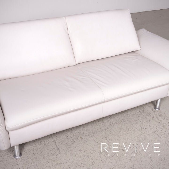 Koinor Vittoria designer leather sofa cream real leather three-seater couch #7764