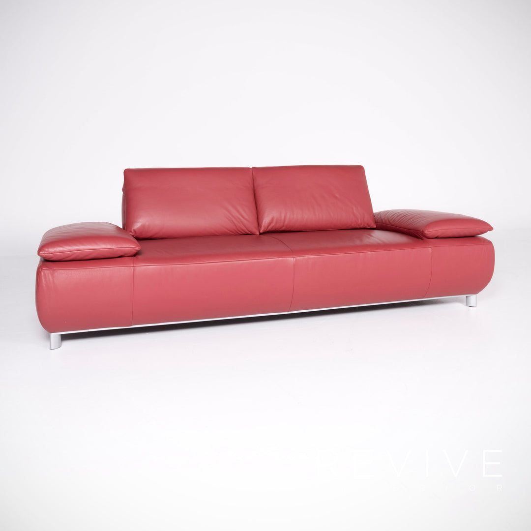 Koinor Volare canapé en cuir rouge canapé trois places en cuir véritable #8360