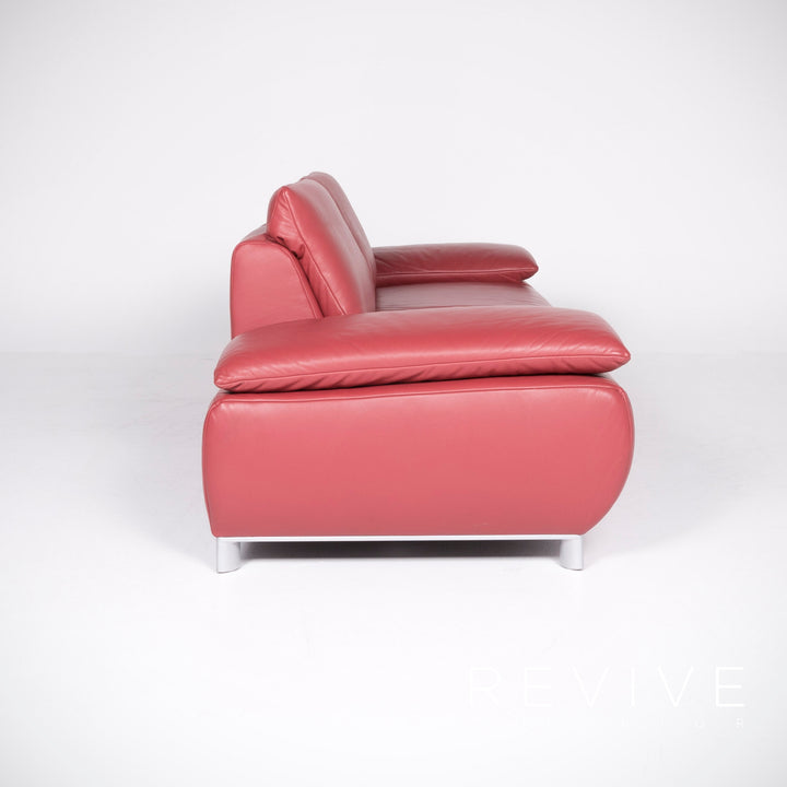 Koinor Volare canapé en cuir rouge canapé trois places en cuir véritable #8360