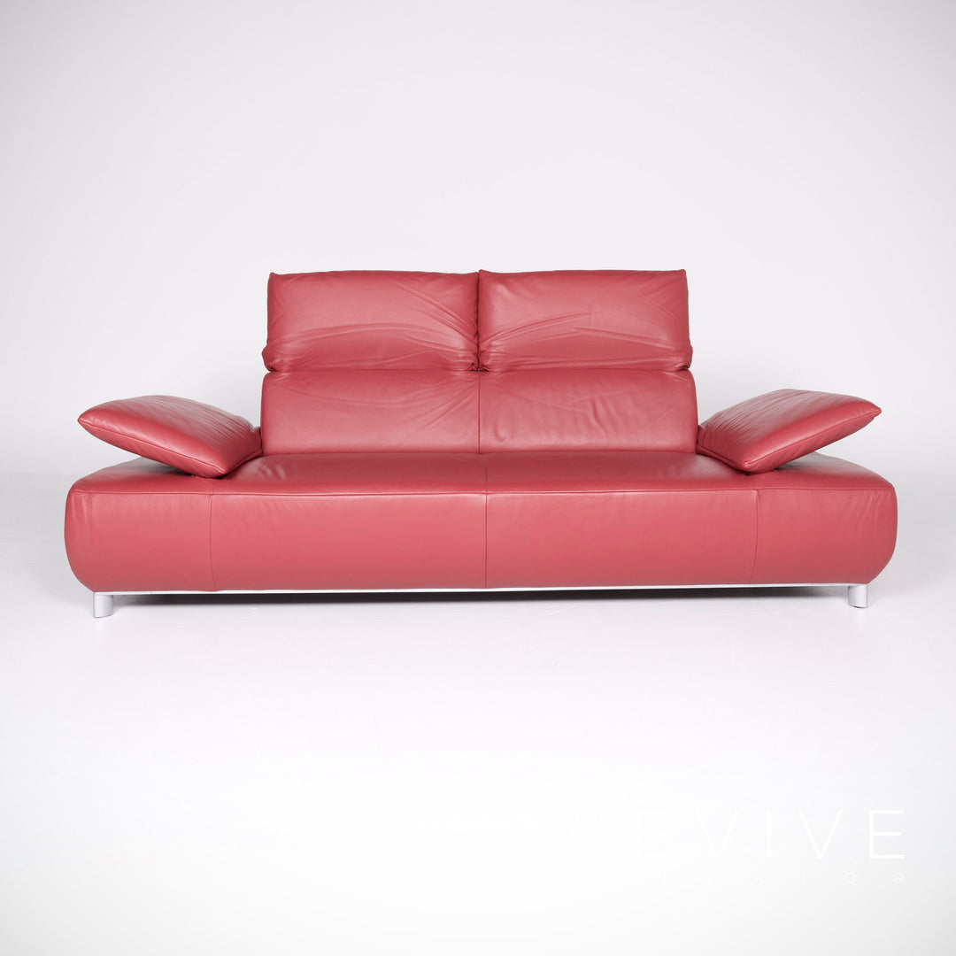 Koinor Volare canapé en cuir rouge canapé trois places en cuir véritable #8360