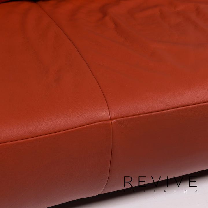 Koinor Volare Leder Sofa Rot Zweisitzer #11242