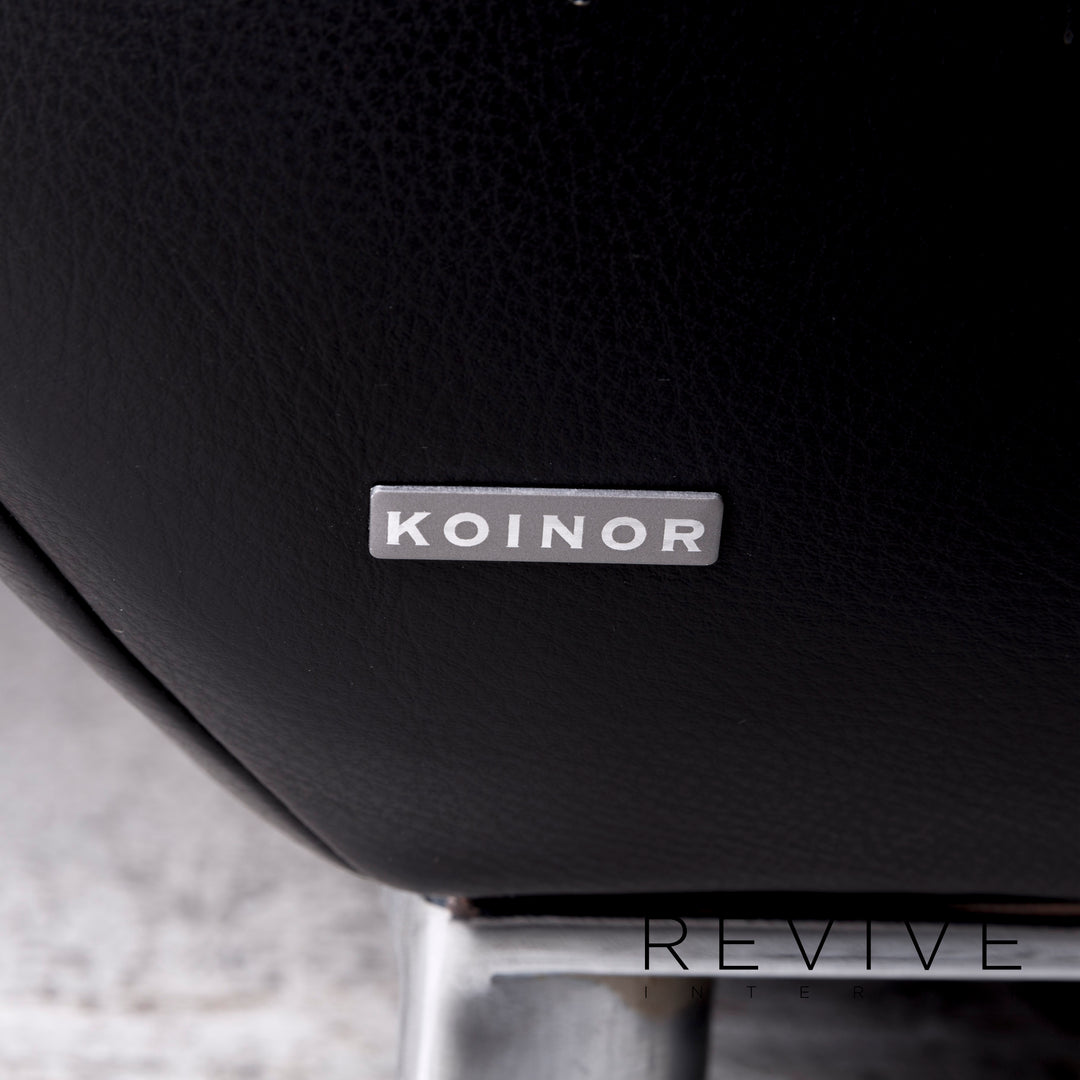 Koinor Volare Leder Sofa Schwarz Zweisitzer Couch #10215