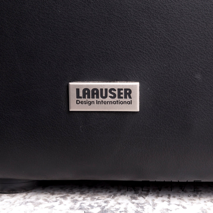 Laauser Atlanta Leather Armchair Black #9551