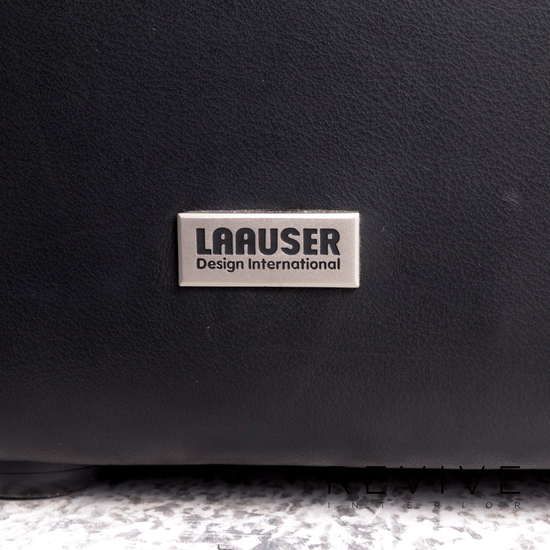 Laauser Atlanta Leder Sessel Schwarz 