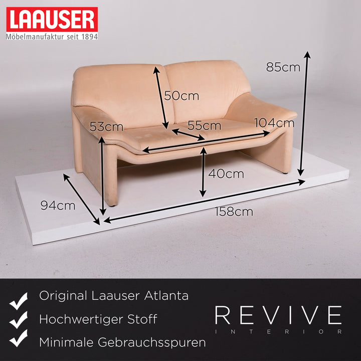 Laauser Atlanta fabric sofa beige two-seater #11476