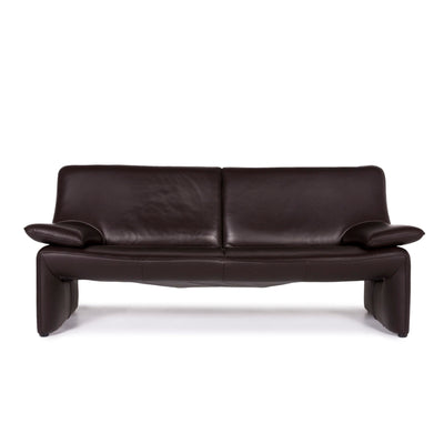 Laauser Flair Leder Sofa Braun Dunkelbraun Dreisitzer Couch #10574
