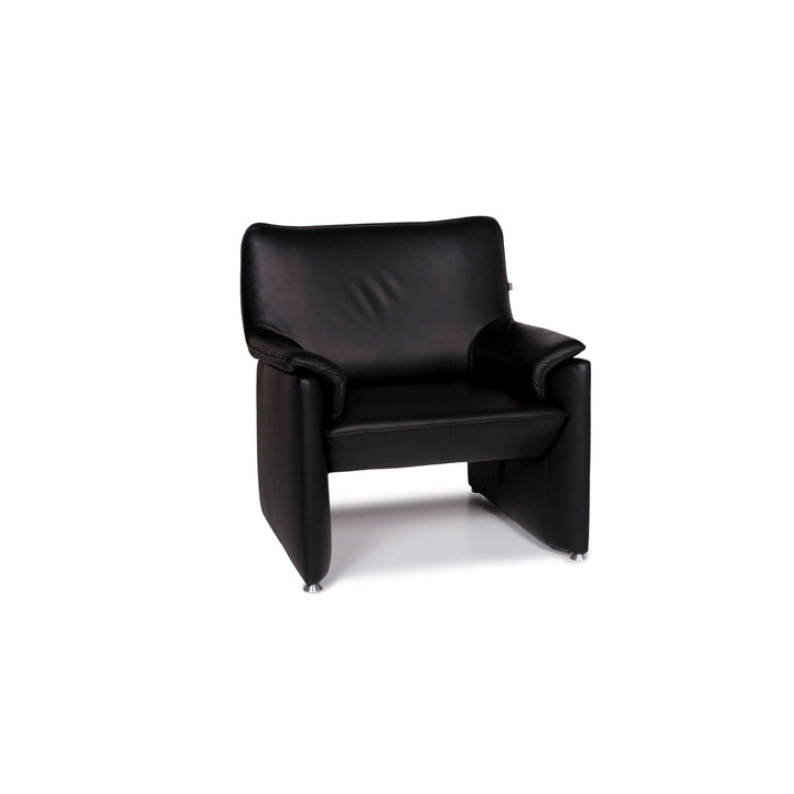 Laaus leather armchair black #11237