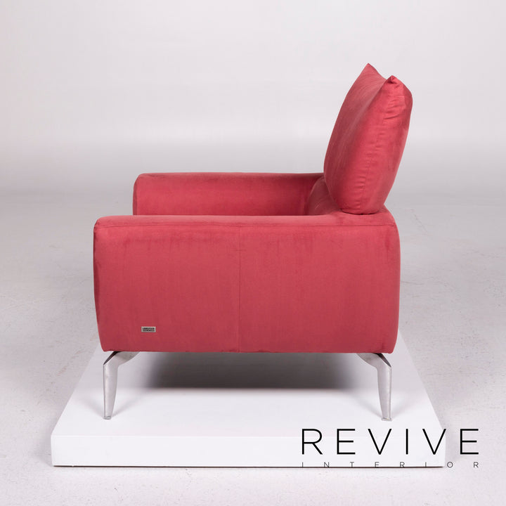 Laauser Stoff Sofa Garnitur Rosé Zweisitzer Sessel #11634