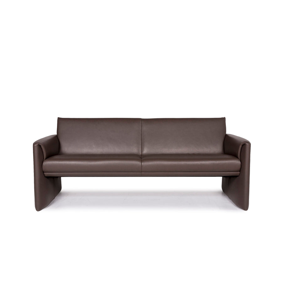Leolux Boavista Leather Sofa Brown Three Seater Couch #11331