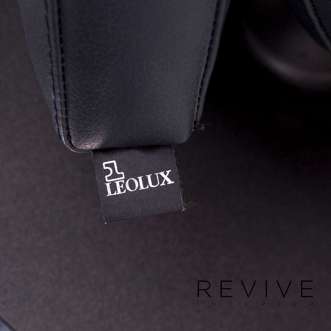 Leolux designer leather armchair set blue 1x armchair relax function 1x armchair massage function #9464