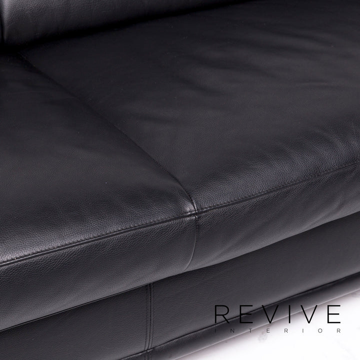 Leolux Leather Corner Sofa Black Sofa Couch Outlet #11085