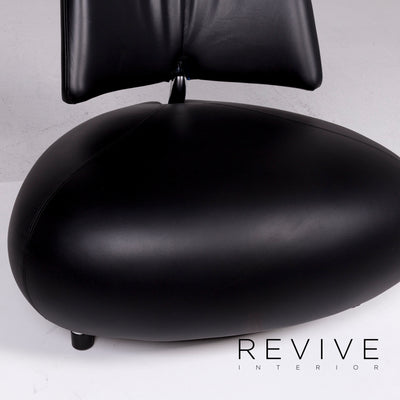 Leolux Pallone Pa Leder Sessel Schwarz Stuhl #10918