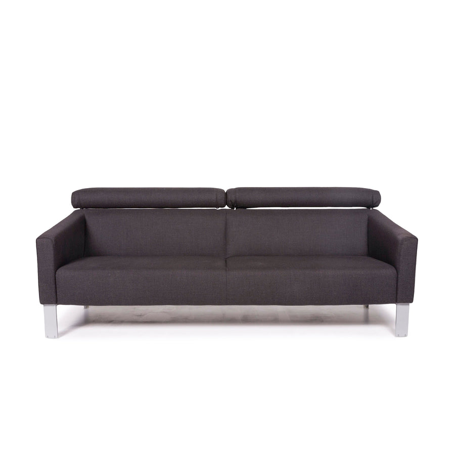Leolux Patachou fabric sofa anthracite gray three-seater couch #11793