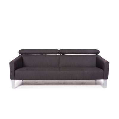 Leolux Patachou Stoff Sofa Anthrazit Grau Dreisitzer Couch #11793