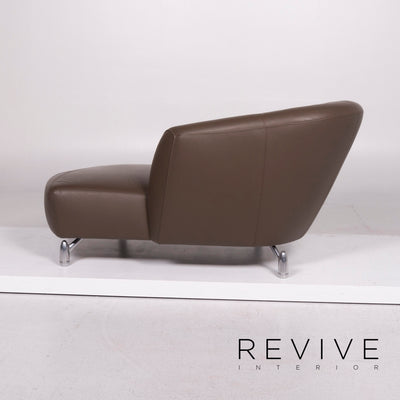 Leolux Pupilla Leder Sofa Garnitur Braun Zweisitzer Liege #11633