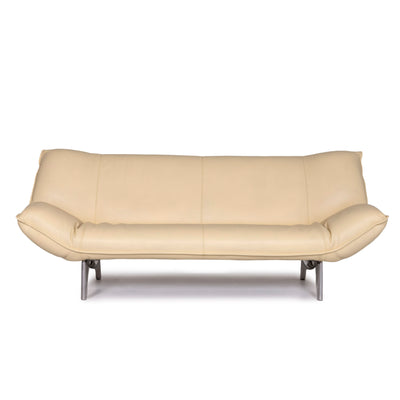 Leolux Tango Leder Sofa Beige Dreisitzer Funktion Couch #10445