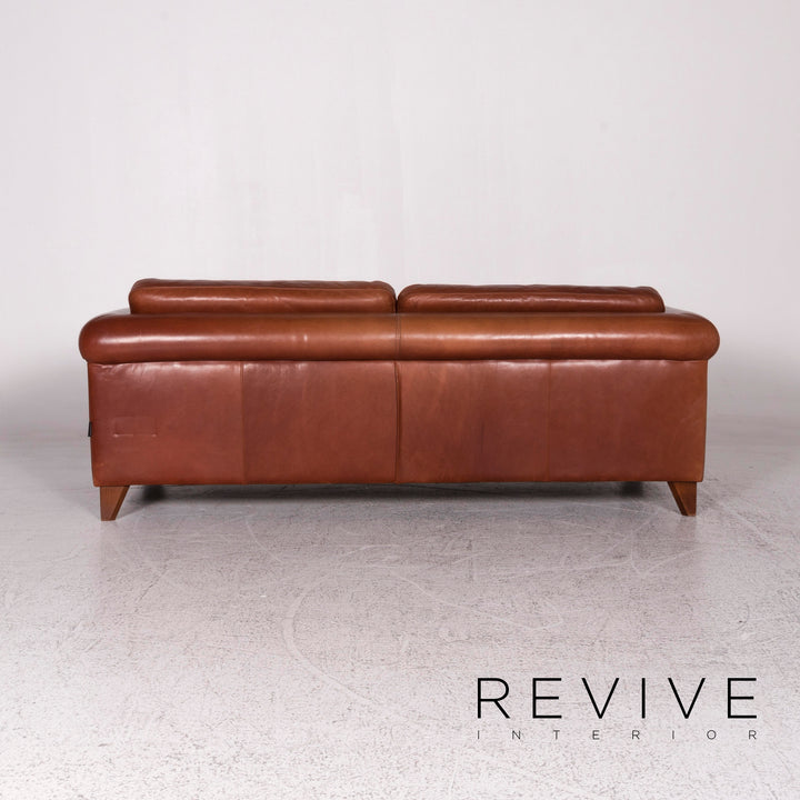 Machalke Amadeo Designer Leder Sofa Braun Zweisitzer Couch #9959