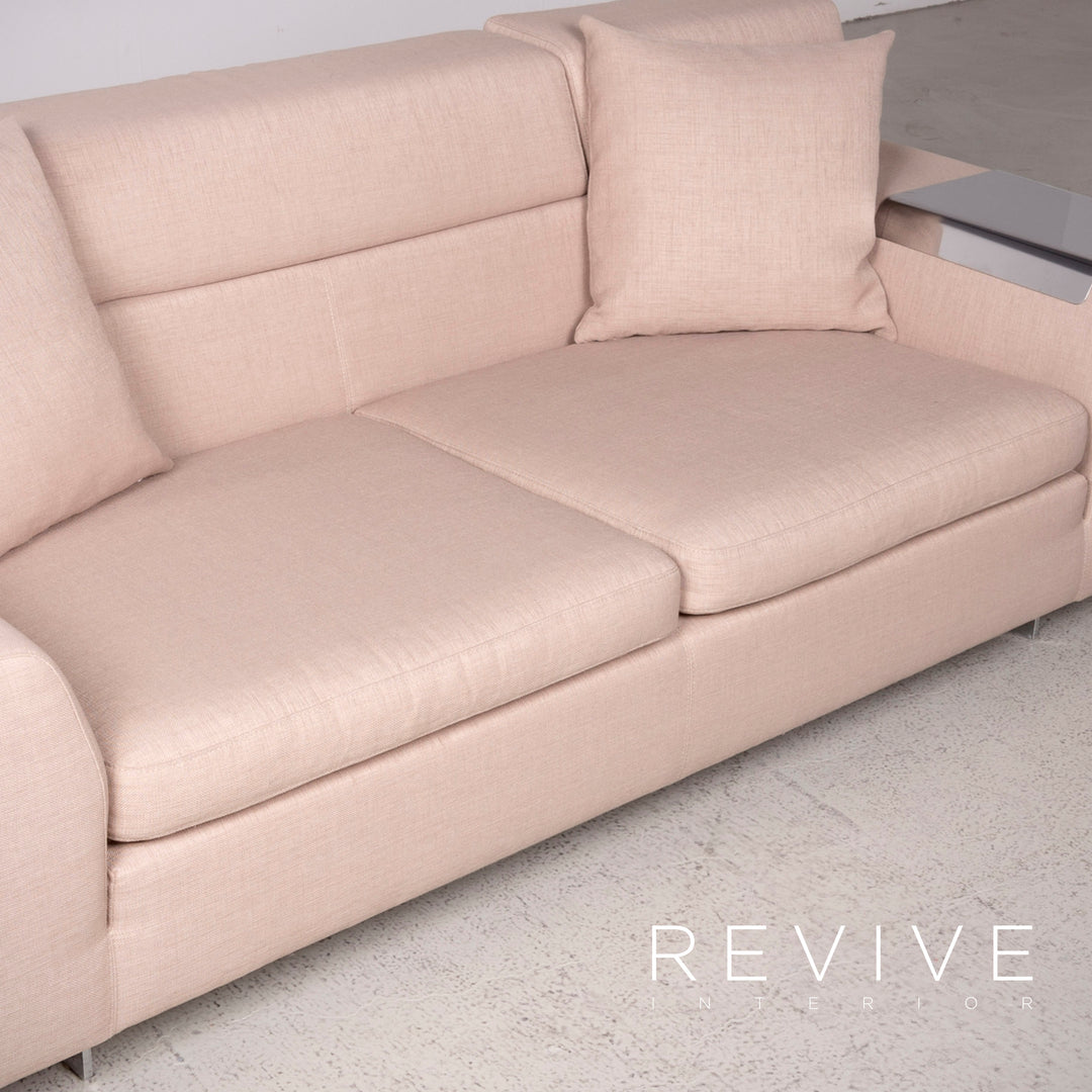 Machalke Black Jack Designer Fabric Sofa Beige Three Seater Couch Magnetic #7783