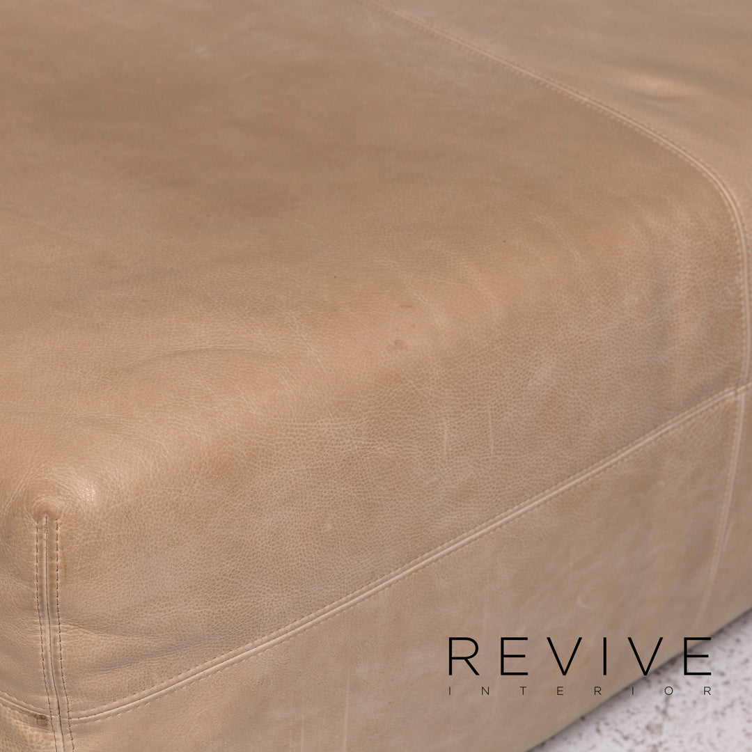 Machalke leather corner sofa beige sofa function couch #9674