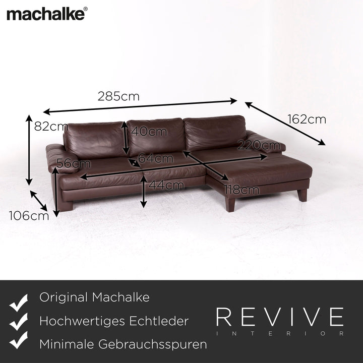 Machalke Leder Ecksofa Braun Sofa Couch #9026