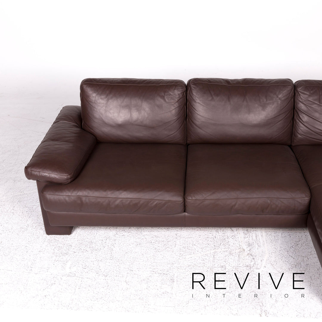 Machalke Leather Corner Sofa Brown Sofa Couch #9026