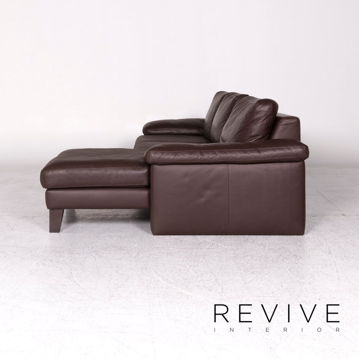 Machalke Leather Corner Sofa Brown Sofa Couch #9026