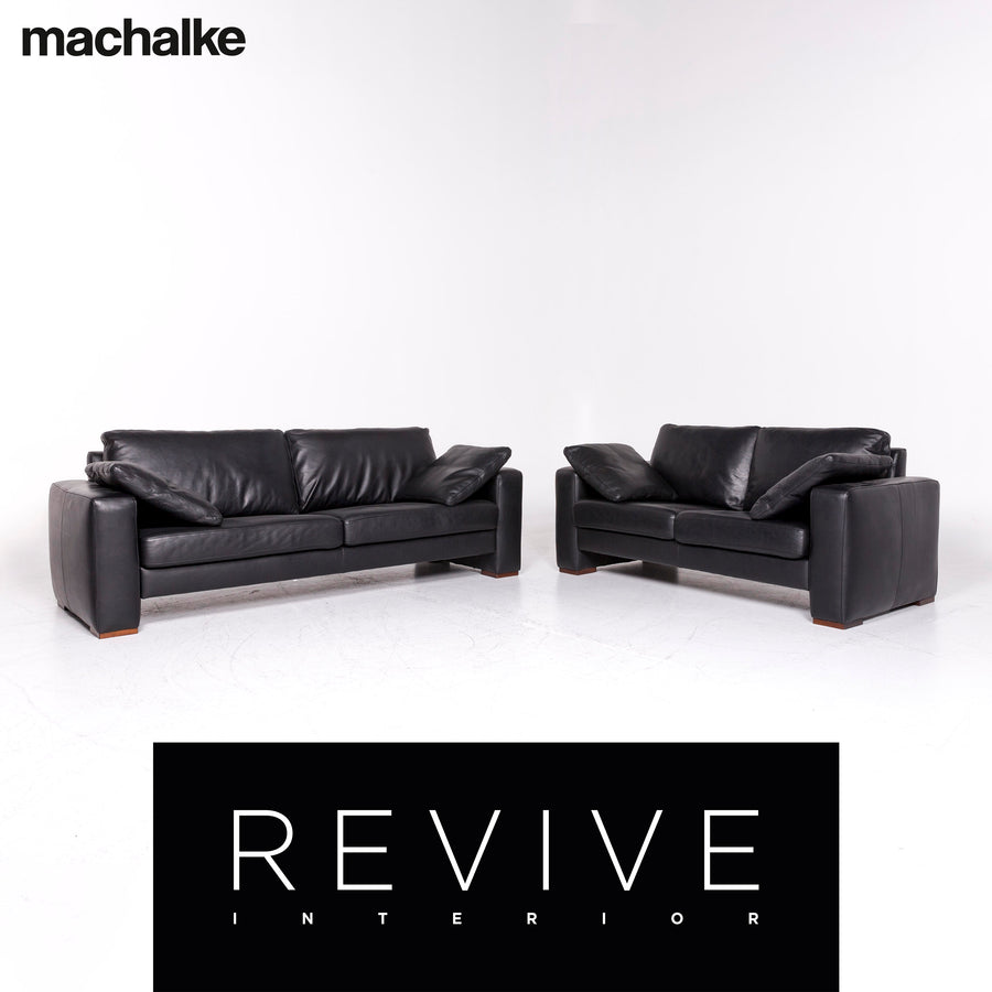 Machalke Designer Leder Sofa Garnitur Dreisitzer Zweisitzer #9355