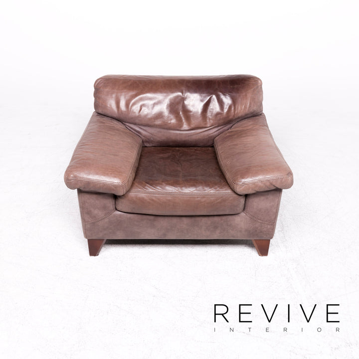 Machalke Diego Leather Armchair Brown by Teun Van Zanten Genuine Leather Chair #8658