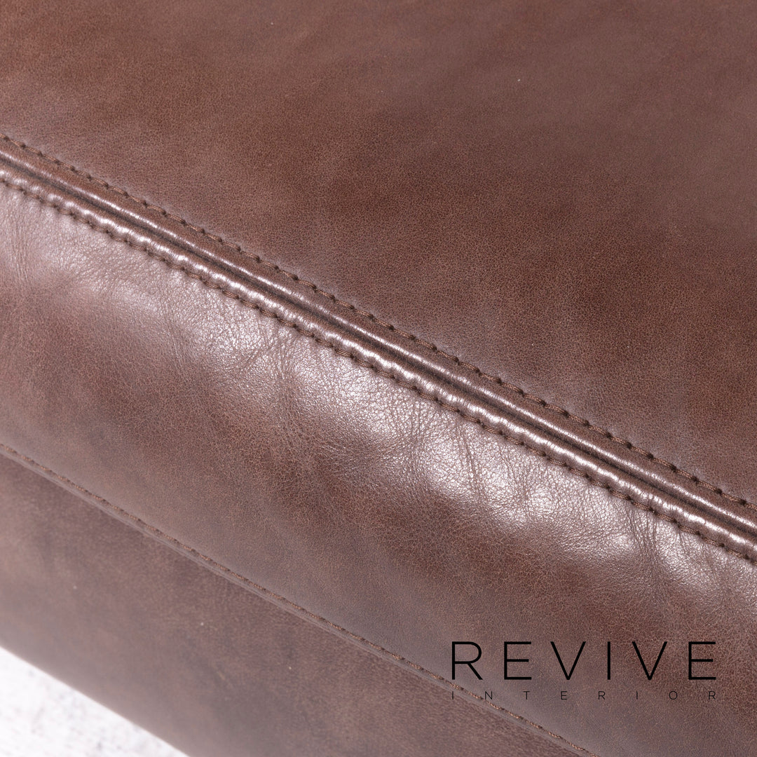Machalke Diego designer leather sofa armchair set brown genuine leather three-seater couch #8812