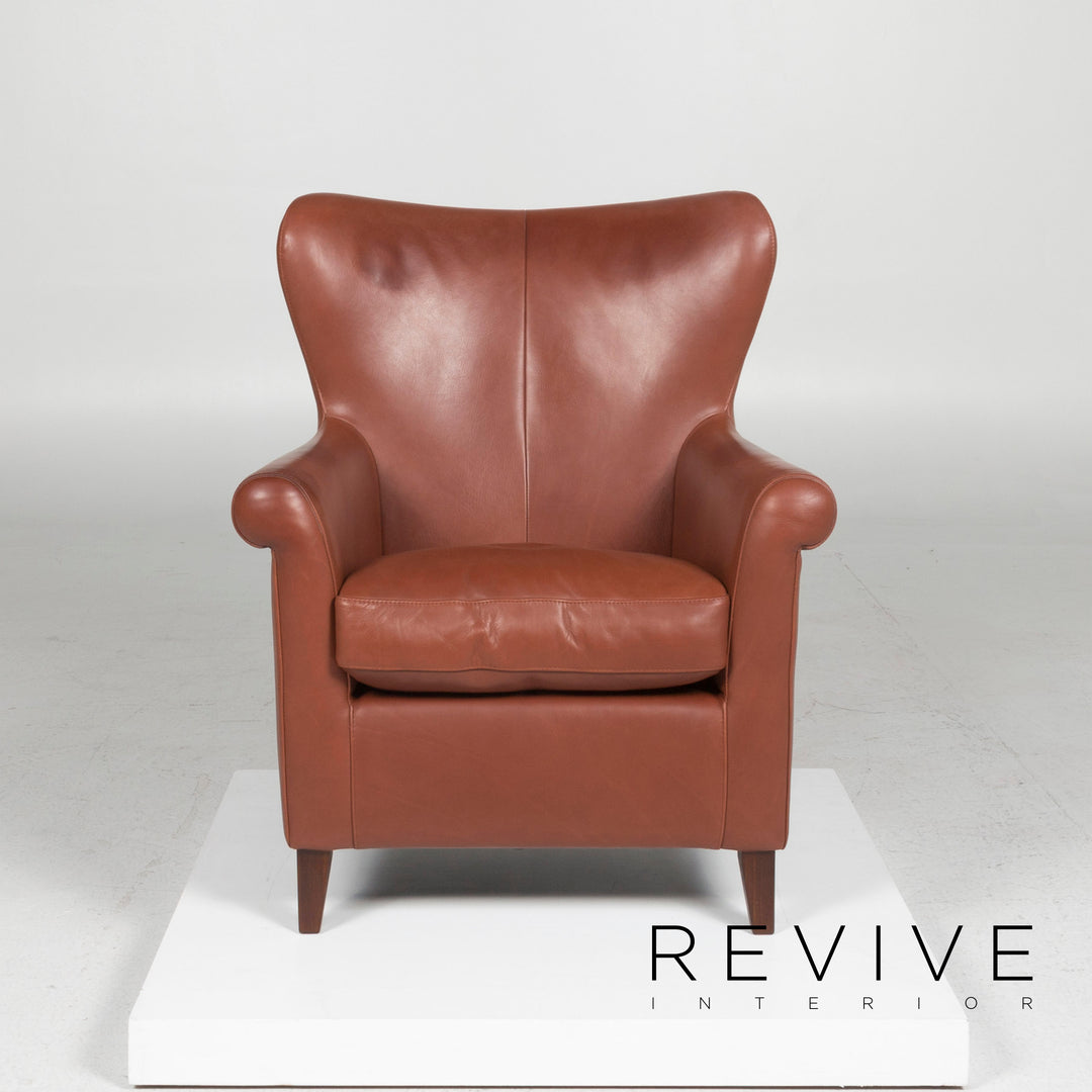 Fauteuil en cuir Machalke marron #11479