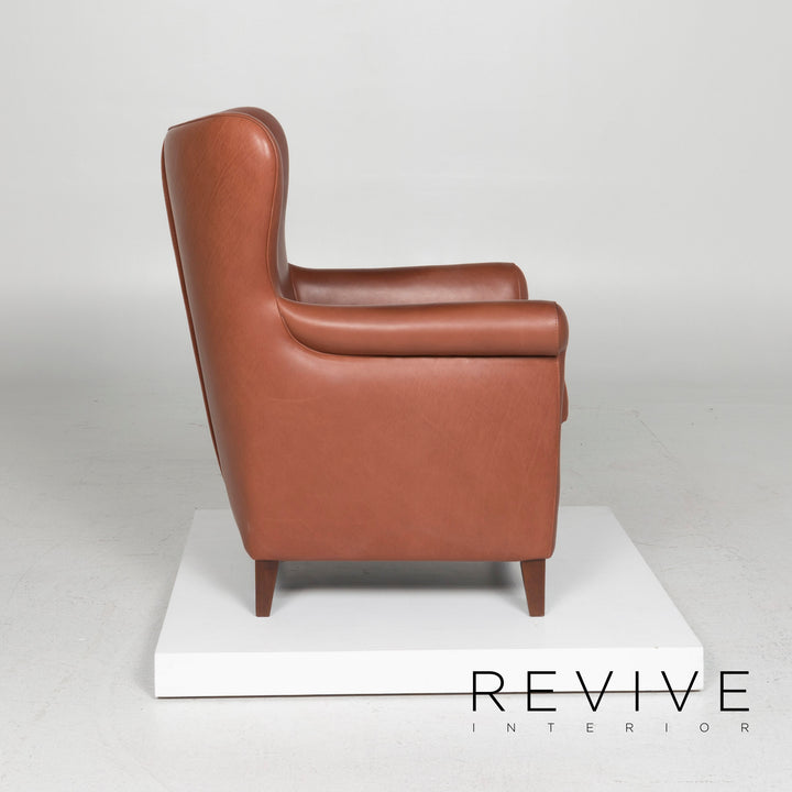 Fauteuil en cuir Machalke marron #11479
