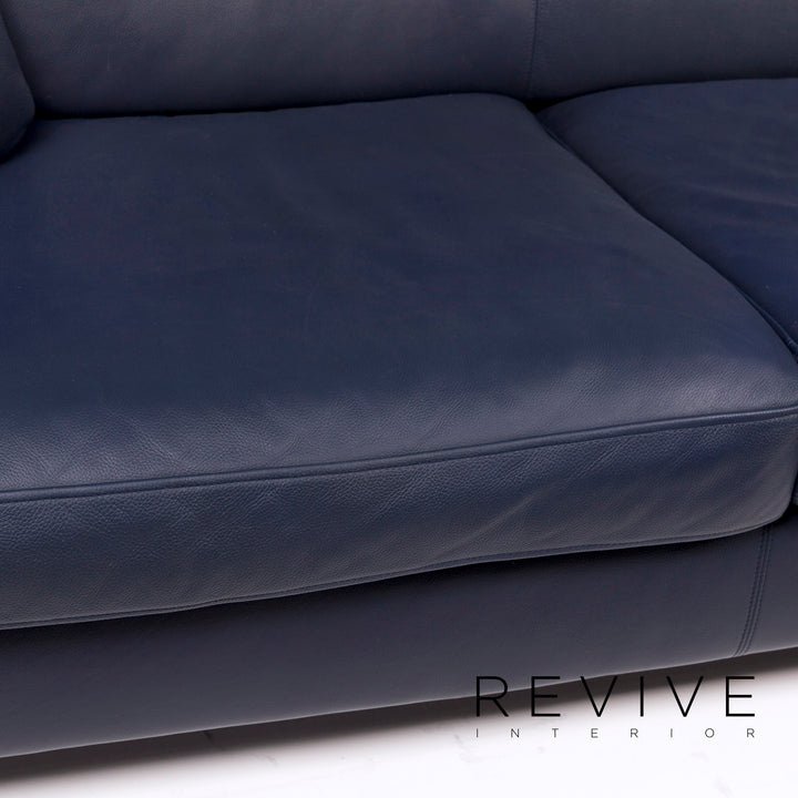 Machalke Leather Sofa Blue Two Seater #10758