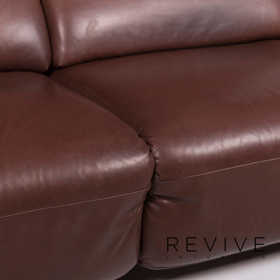 Machalke Leder Sofa Braun Dreisitzer inkl. Funktion #11439