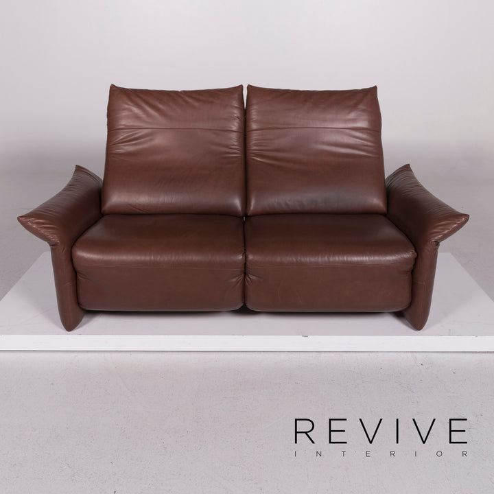Machalke leather sofa set brown three-seater two-seater #11765