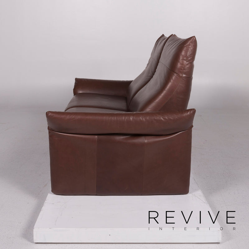Machalke Leder Sofa Braun Dreisitzer inkl. Funktion 