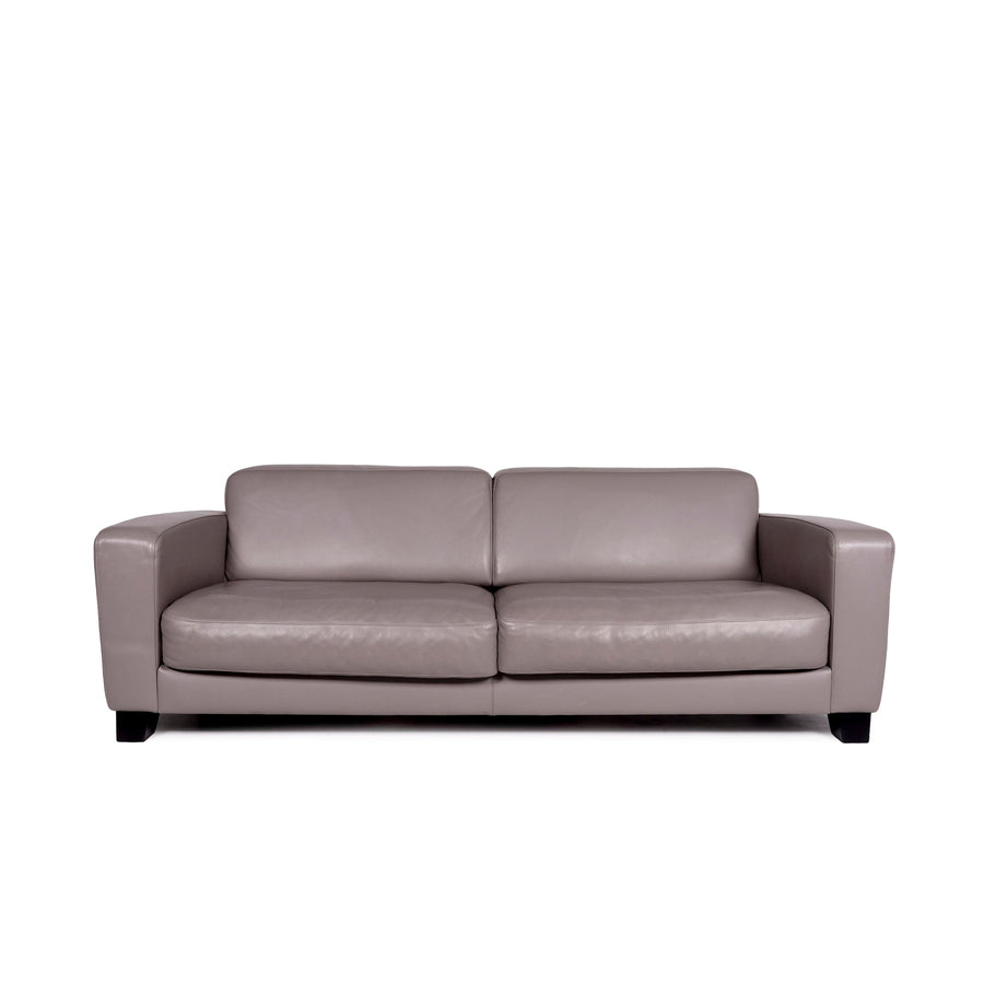 Machalke Leather Sofa Gray Two Seater Couch #11118