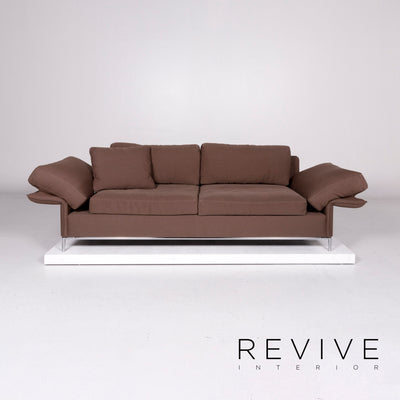 Machalke Loveseat Stoff Sofa Braun Dreisitzer Couch #11148