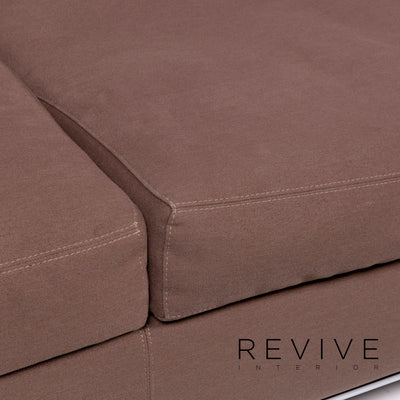 Machalke Loveseat Stoff Sofa Braun Dreisitzer Couch #11148